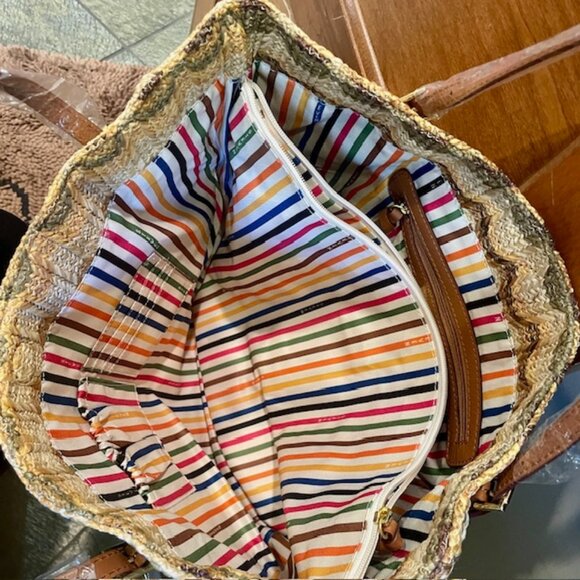 Steve Madden Woven Tote NWT Multi Color - Picture 4 of 6